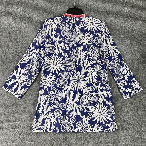 Lilly Pulitzer Embroidered Tunic Dress M Resort Vacation Boho Coastal‎ Relaxed - Picture 4 of 10